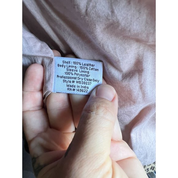 Walter Baker francis leather moto jacket leopard print NWOT size large - Picture 7 of 8